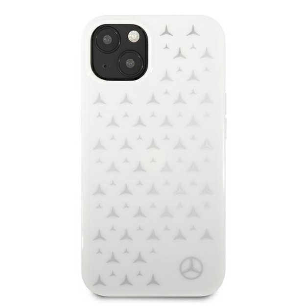 Mercedes MEHCP13SESPWH iPhone 13 mini 5,4  biały/white hardcase Silver Stars Pattern 9