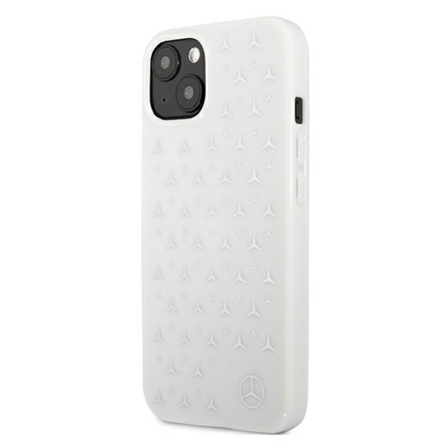 Mercedes MEHCP13SESPWH iPhone 13 mini 5,4  biały/white hardcase Silver Stars Pattern 8