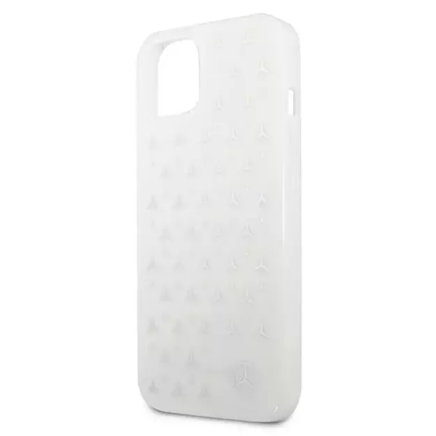 Mercedes MEHCP13SESPWH iPhone 13 mini 5,4  biały/white hardcase Silver Stars Pattern 5