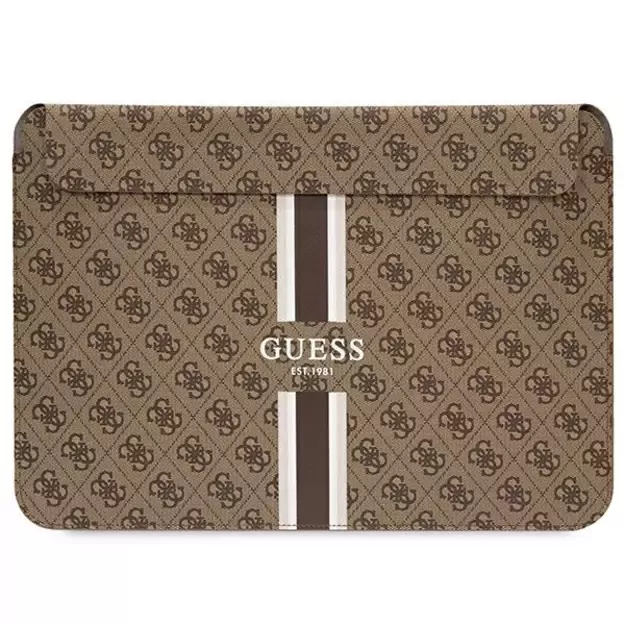 Guess 4G Printed Stripes cover for a 14&quot  laptop - brown