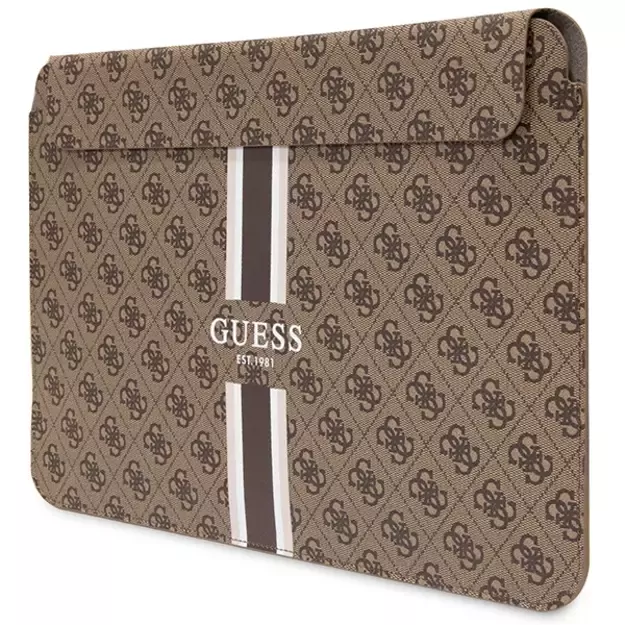 Guess 4G Printed Stripes cover for a 14&quot  laptop - brown 1