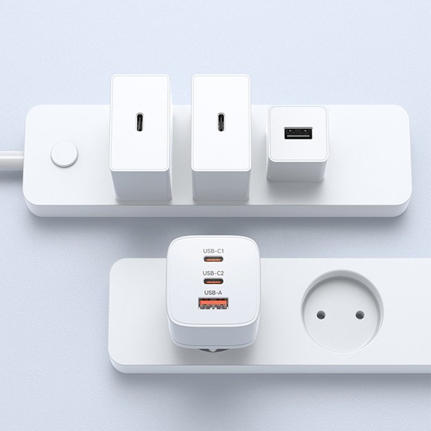 Wozinsky CGWCW 65W USB-A / 2 x USB-C GaN wall charger - white 10