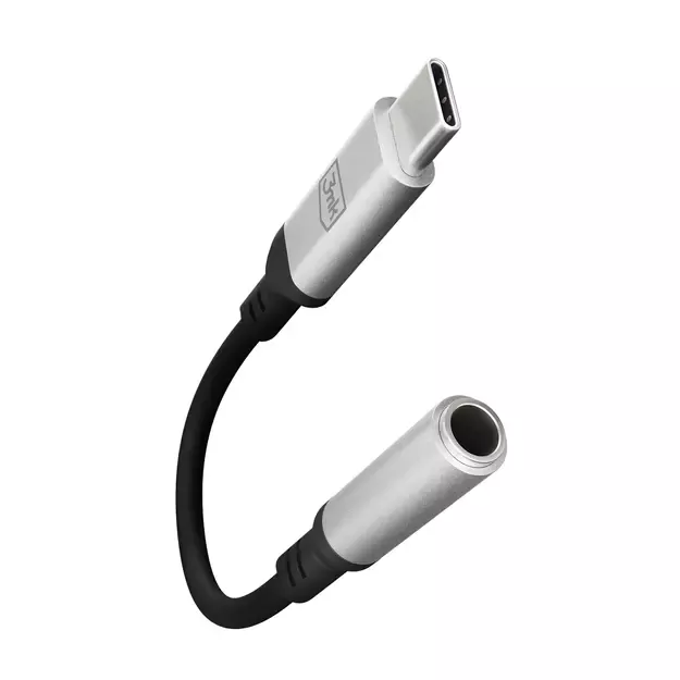 3mk USB-C adapter - 3.5 mm minijack - silver 3