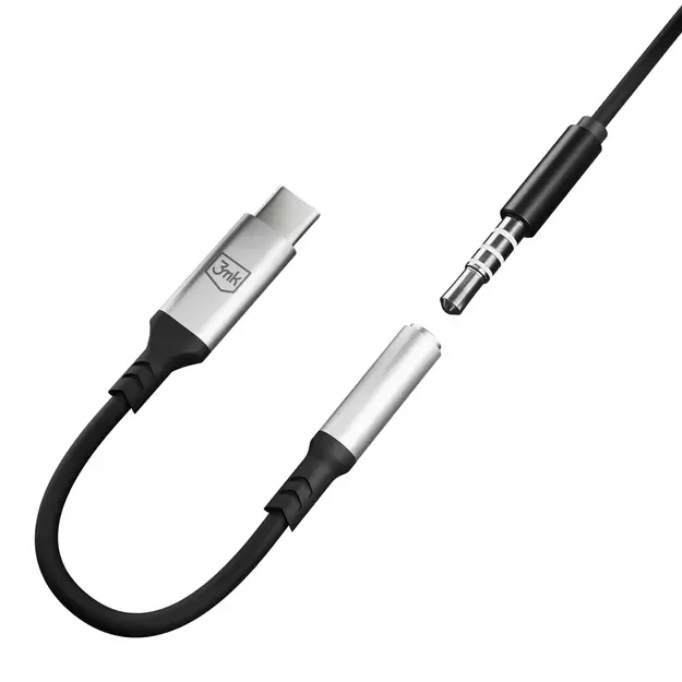 3mk USB-C adapter - 3.5 mm minijack - silver 9