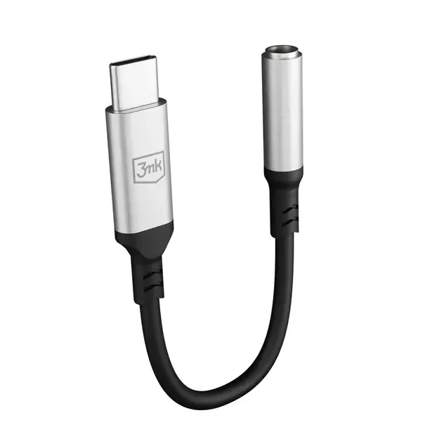 3mk USB-C adapter - 3.5 mm minijack - silver 2
