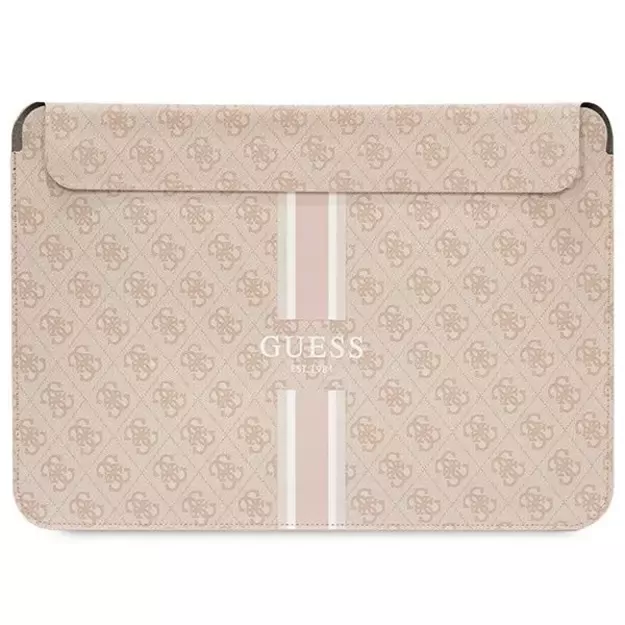 Guess 4G Printed Stripes cover for a 14&quot  laptop - pink