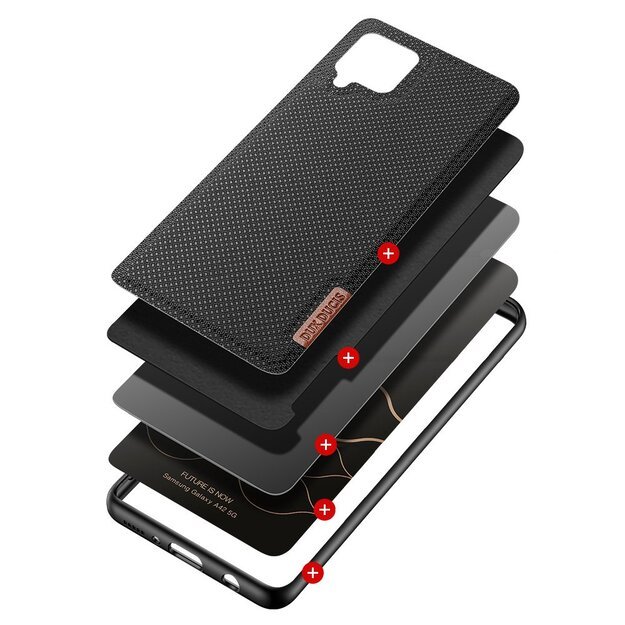 Dux Ducis Fino case covered with nylon material for Samsung Galaxy A42 5G black 4