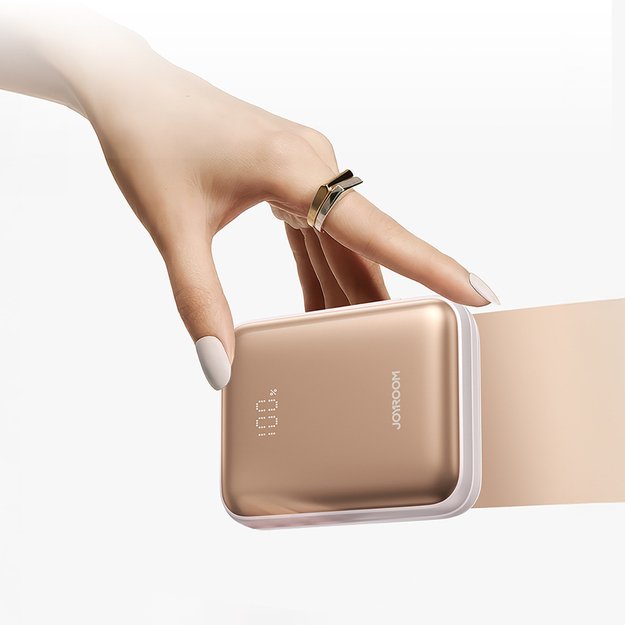 Joyroom JR-PBF27 22.5W 10000mAh Powerbank with Two Built-in Cables - Gold 1