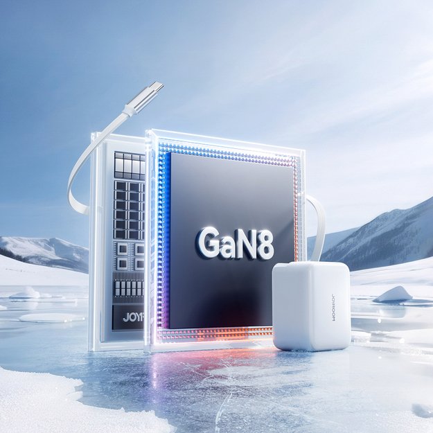 Joyroom JR-TCL06 67W GaN Wall Charger with Built-in Retractable USB-C Cable - White 6