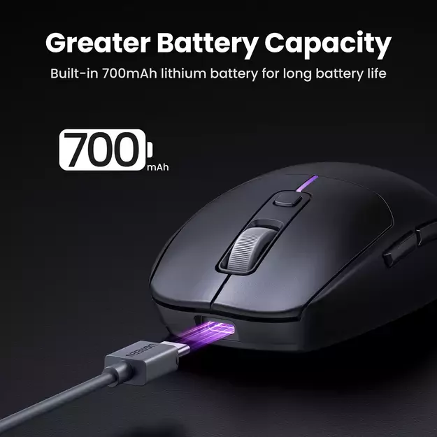 Ugreen MU103 Bluetooth 5.0 computer mouse / 2.4GHz USB receiver - black 7