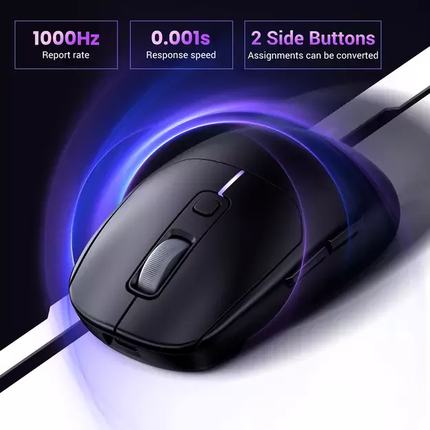 Ugreen MU103 Bluetooth 5.0 computer mouse / 2.4GHz USB receiver - black 12