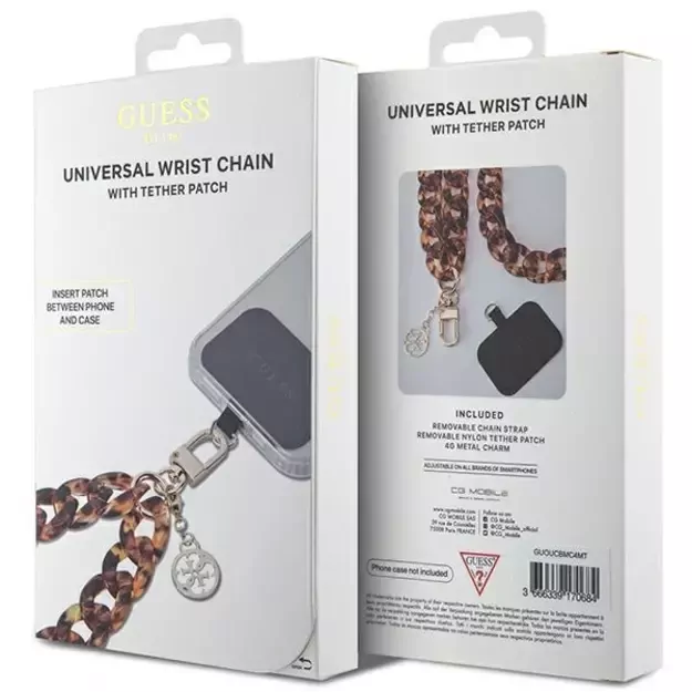 Guess GUOUCBMC4MT Universal Big Hand Strap Acetate Acrylic 4G Charm Case 1