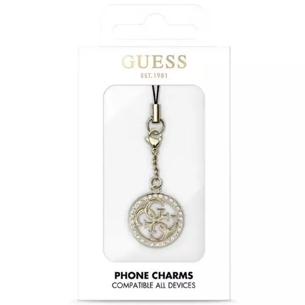Guess case GUCPM4DRD Phone Strap 4G Rhinestone Charm 1