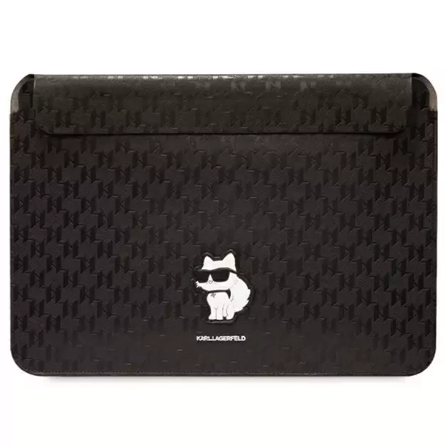 Karl Lagerfeld Saffiano Monogram Choupette case for a 16&quot  laptop - black