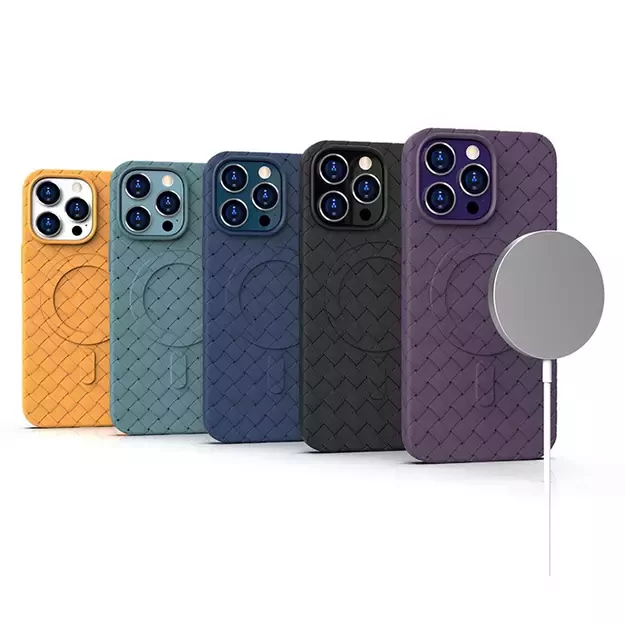 MagSafe Woven Case for iPhone 15 Pro - navy blue 10