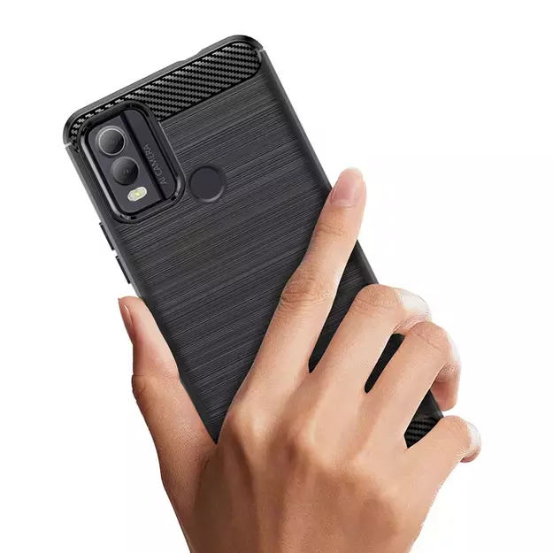 Carbon Case silicone case for Nokia C22 - black 8