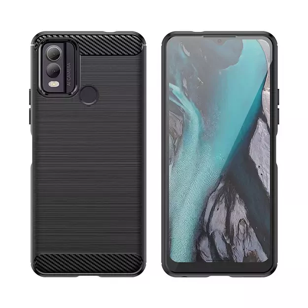 Carbon Case silicone case for Nokia C22 - black 5