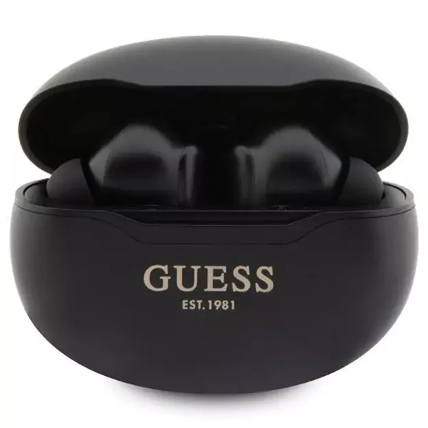 Guess GUTWST50EK TWS Bluetooth headphones + docking station - black Classic EST