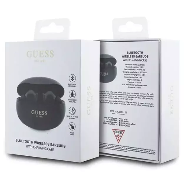 Guess GUTWST50EK TWS Bluetooth headphones + docking station - black Classic EST 6