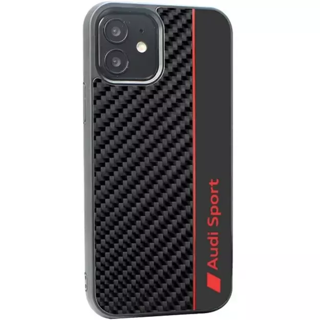 Audi Carbon Fiber Stripe iPhone 11 / Xr 6.1&quot  black/black hardcase AUS-TPUPCIP11-R8/D1-BK 6