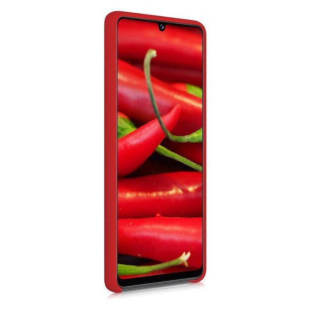 Silicone Case Soft Flexible Rubber Cover for Samsung Galaxy A42 5G red 4