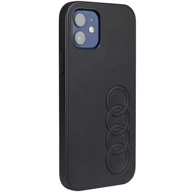 Audi Synthetic Leather iPhone 12/12 Pro 6.1&quot  black/black hardcase AU-TPUPCIP12P-TT/D1-BK 7