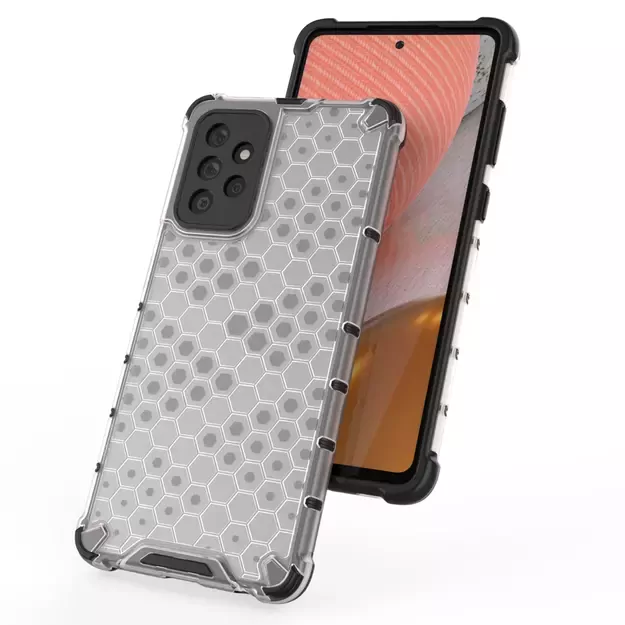 Honeycomb Case armor cover with TPU Bumper for Samsung Galaxy A72 4G blue 18