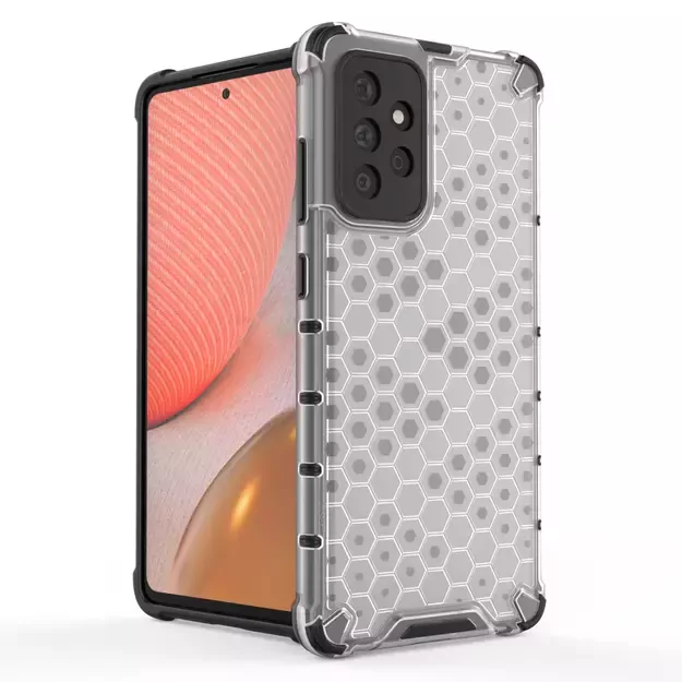 Honeycomb Case armor cover with TPU Bumper for Samsung Galaxy A72 4G blue 14