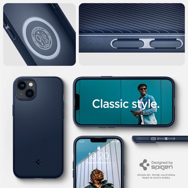 Spigen Mag Armor iPhone 14 Plus Case - Blue 12