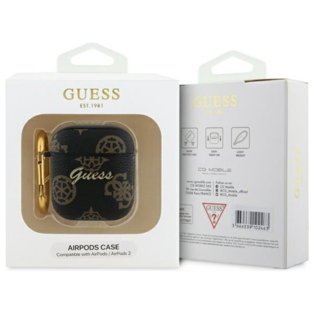Guess GUA2PG4GPK AirPods 1/2 cover black/black 4G Hook 2