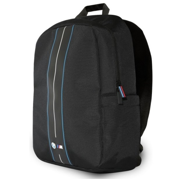 BMW Backpack BMBP15COMPVSKL 16&quot  Black Nylon Blue Stripe 1
