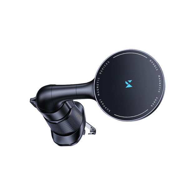 Wozinsky WCT5-6S4Y Car Holder with Qi/MagSafe 15W Inductive Charger for Air Vent - Black 2