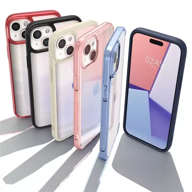 Spigen Crystal Hybrid iPhone 15 Plus Case - Clear Black 1