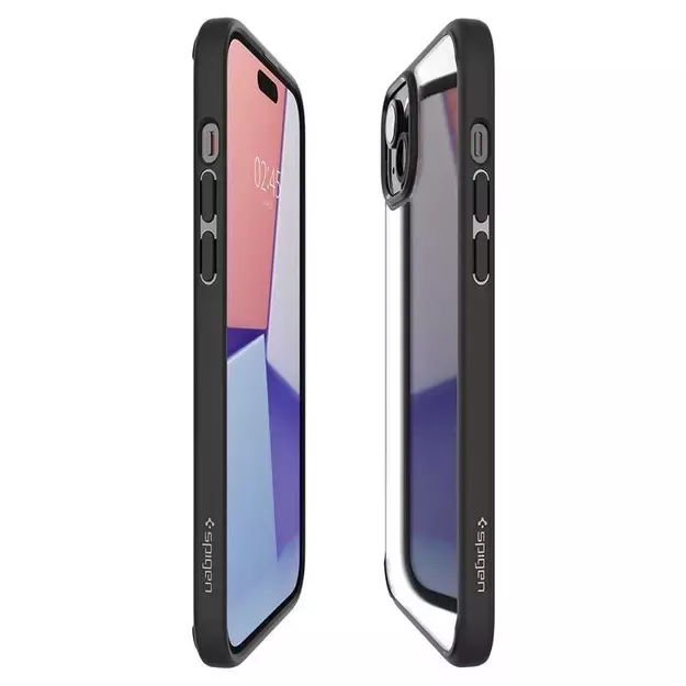 Spigen Crystal Hybrid iPhone 15 Plus Case - Clear Black 11