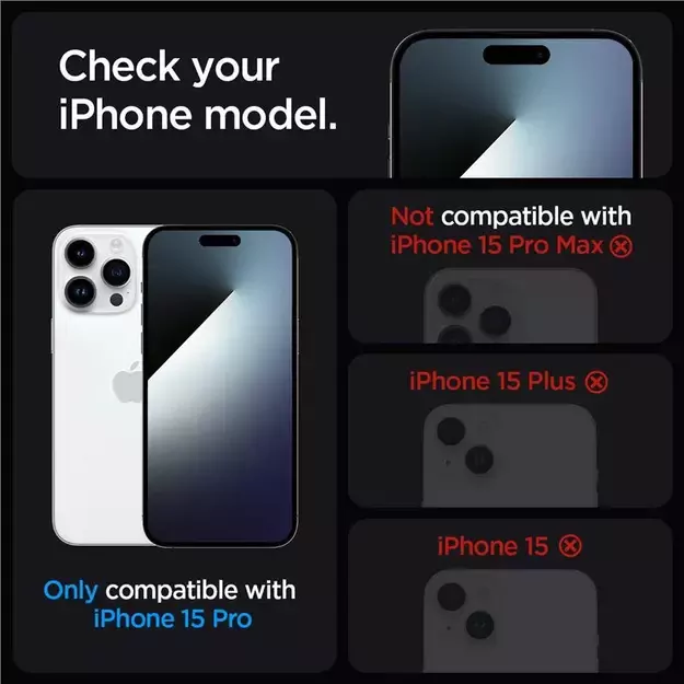 Spigen Glas.tR EZ Fit tempered glass for iPhone 15 Pro - 2 pcs. 6