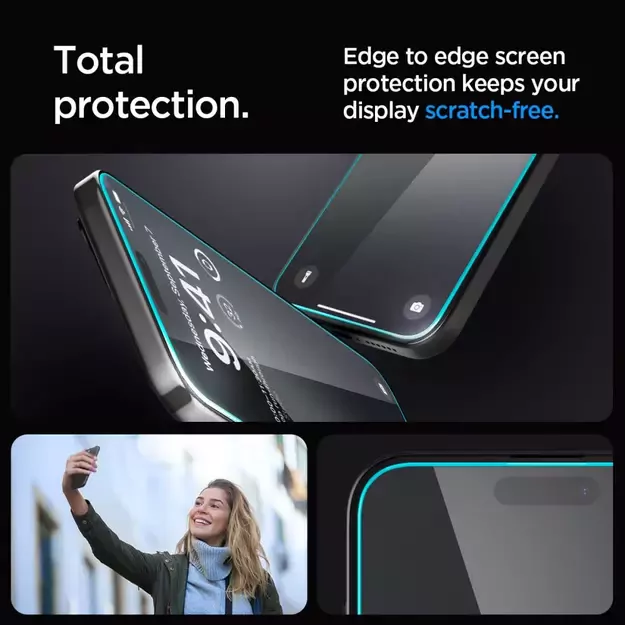 Spigen Glas.tR EZ Fit tempered glass for iPhone 15 Pro - 2 pcs. 2