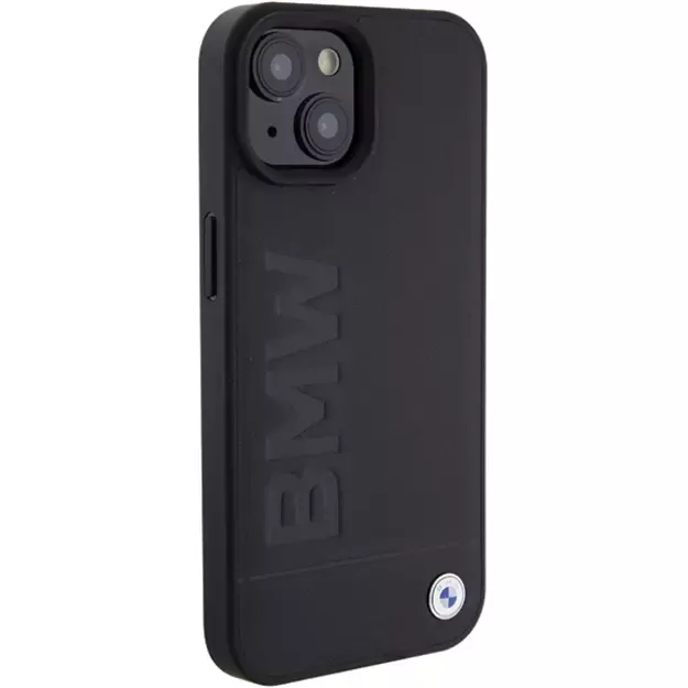 BMW Leather Hot Stamp case for iPhone 15 Plus - black 3