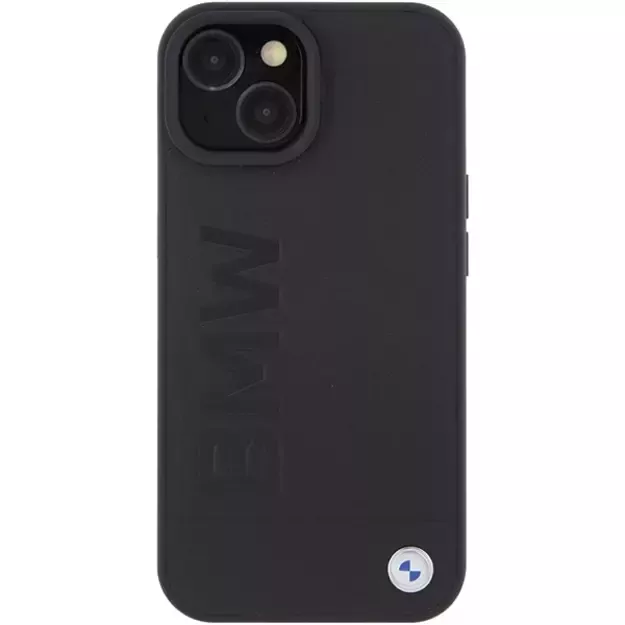 BMW Leather Hot Stamp case for iPhone 15 Plus - black 2