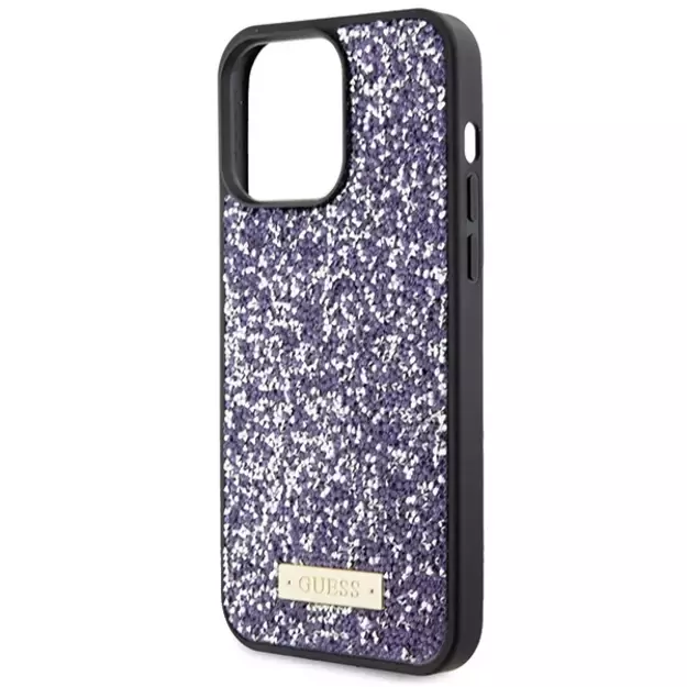 Guess Rhinestone Metal Logo case for iPhone 15 Pro - pink 5