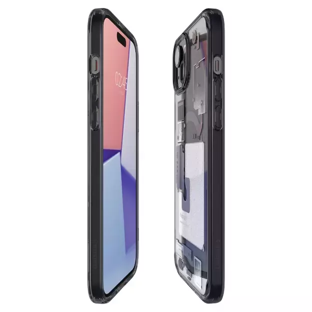 Spigen Ultra Hybrid Mag Case with MagSafe for iPhone 15 Plus - Dark Gray (Zero One Pattern) 7