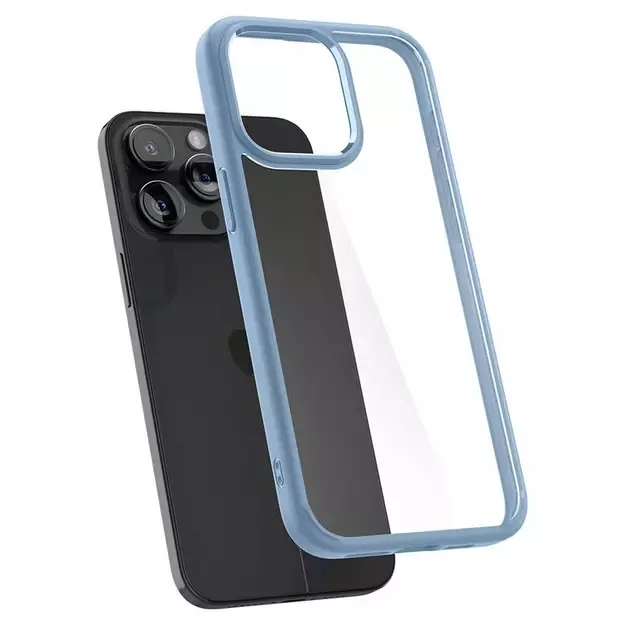 Spigen Crystal Hybrid Case for iPhone 15 Pro Max - Clear Blue 1