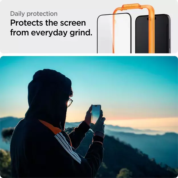 Spigen ALM Glass FC Tempered Glass for iPhone 15 Pro Max - Black 2 pcs. 15