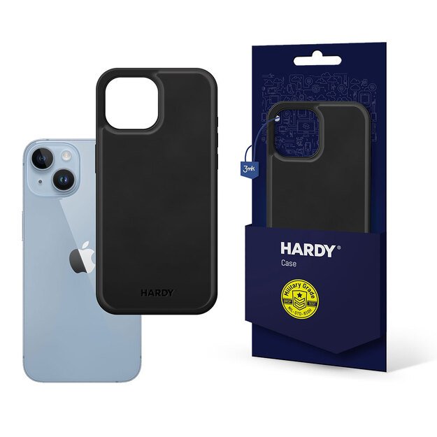 3mk Hardy Apple Silky Leather MagCase for Apple iPhone 14 Plus - Black