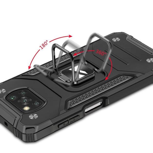 Wozinsky Ring Armor tough hybrid case cover + magnetic holder for Samsung Galaxy A03s black 11