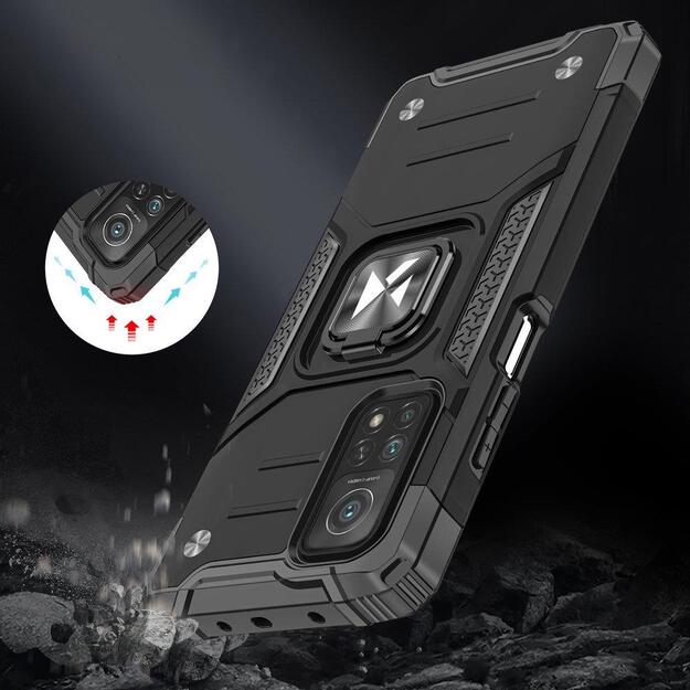 Wozinsky Ring Armor tough hybrid case cover + magnetic holder for Samsung Galaxy A03s black 13