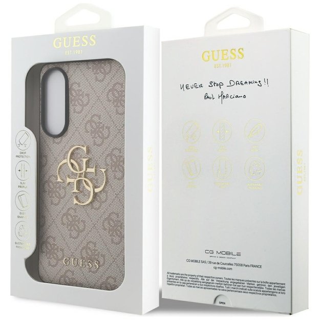 Guess Big 4G Logo Classic Logo Case for Samsung Galaxy S25 Edge - Pink 7