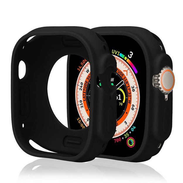 Silicone Watch Case for Apple Watch 42 mm (Series 1/2/3) - black 1