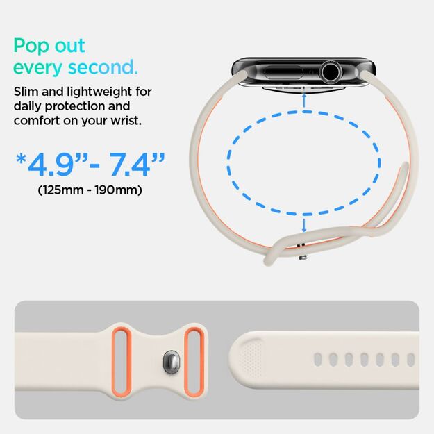 Spigen Nano Pop Strap for Apple Watch 40/41/42 mm - Beige 8