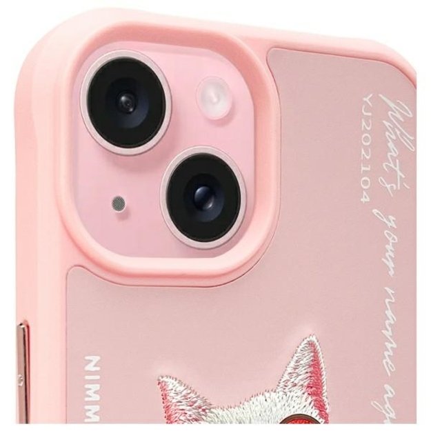 Nimmy Glasses Cool Cat iPhone 15 Case - Pink 2