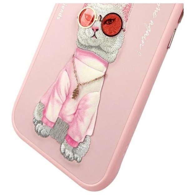 Nimmy Glasses Cool Cat iPhone 15 Case - Pink 9